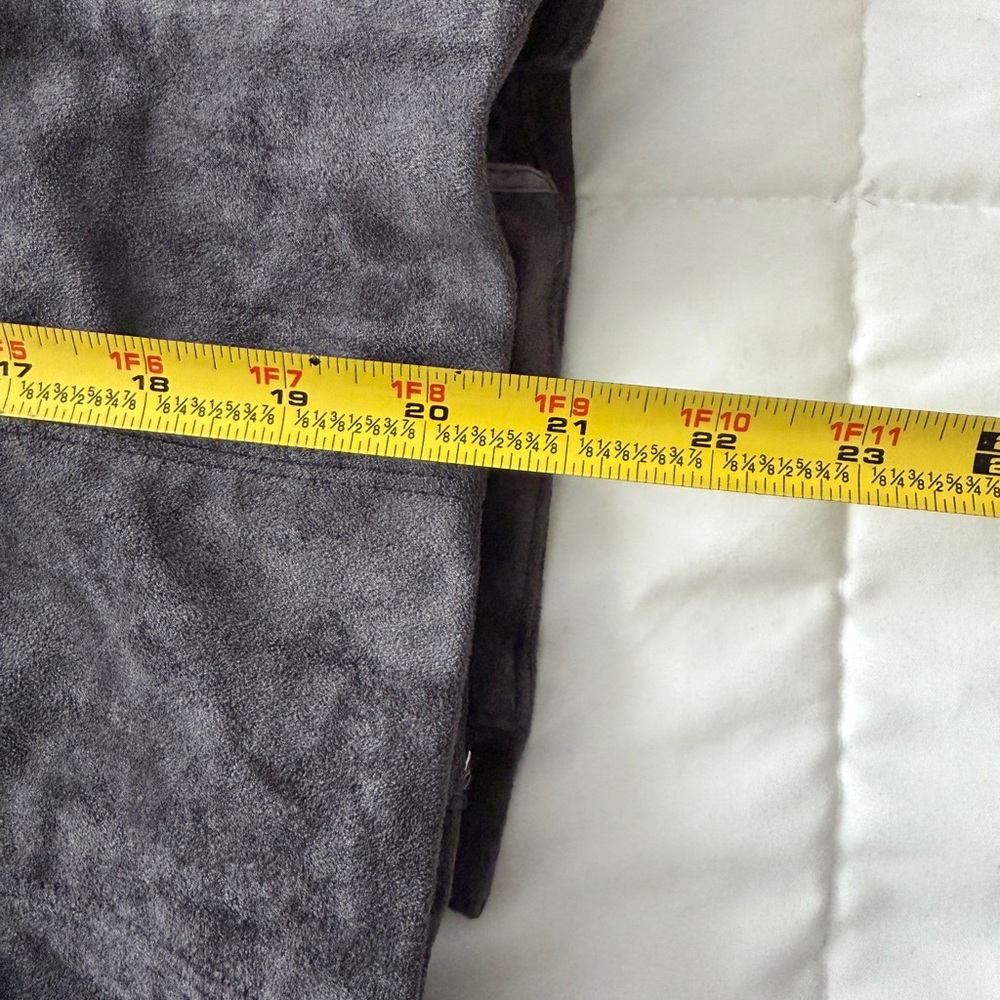 Blank NYC Asymmetrical faux suede Charcoal Jacket - Picture 8 of 8